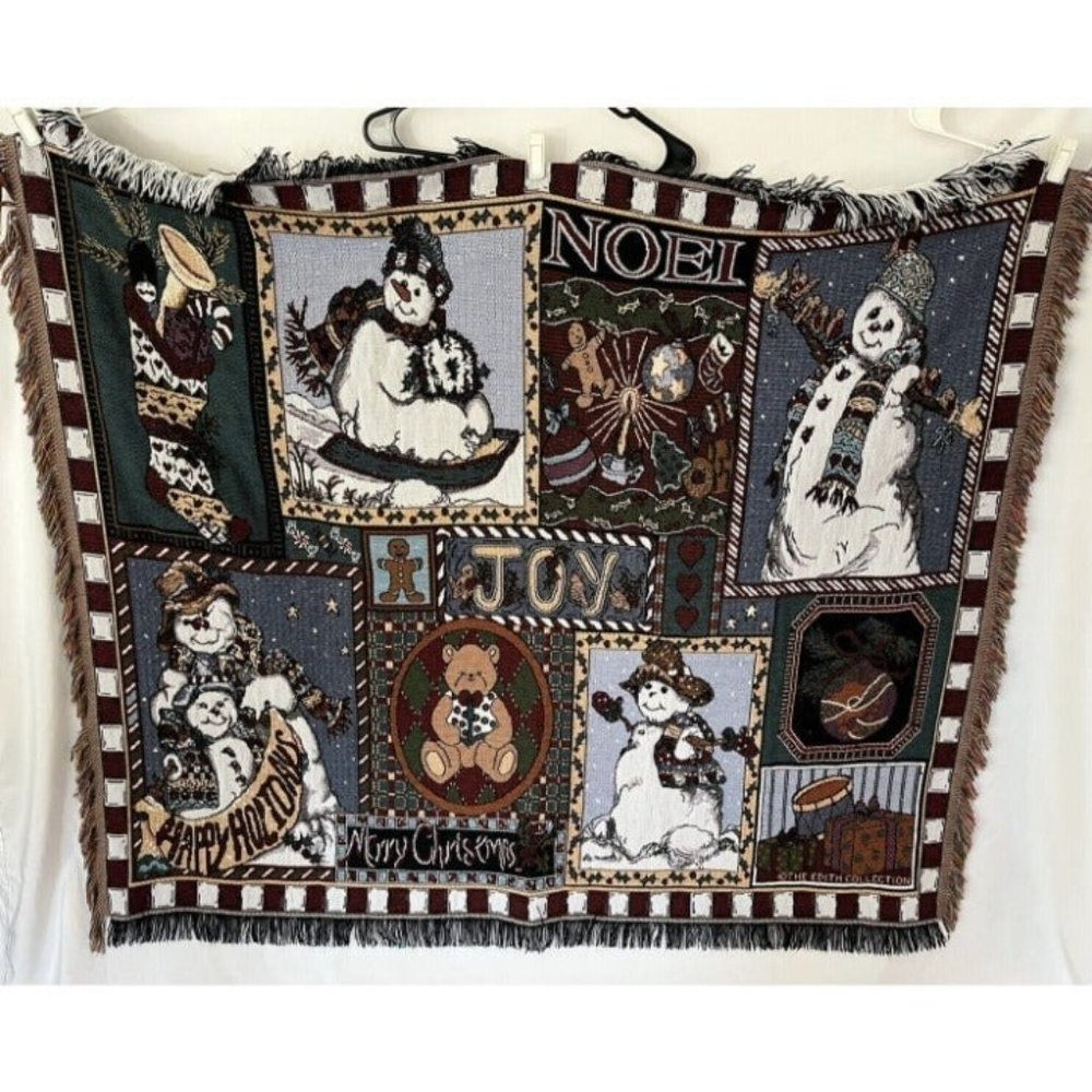 Goodwin Weavers The Edith Collection Christmas Blanket Holiday Tapestry/Throw